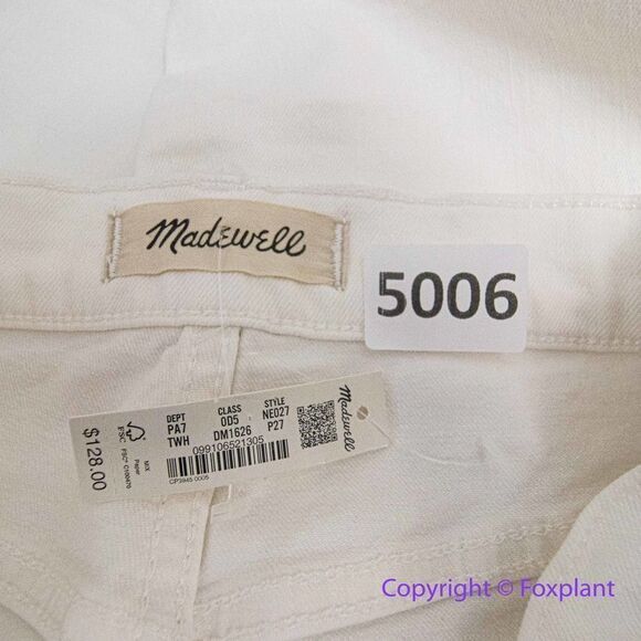 NEW Madewell The Petite High-Rise Perfect Vintage Jean in Tile White,‎ 27P - Picture 14 of 16